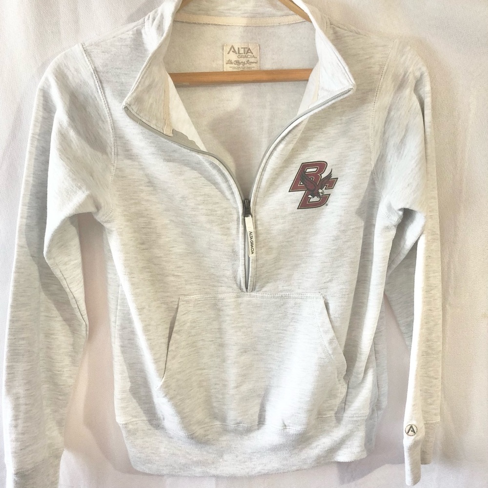 Women's Gray Quarter-Zip Sweatshirt
